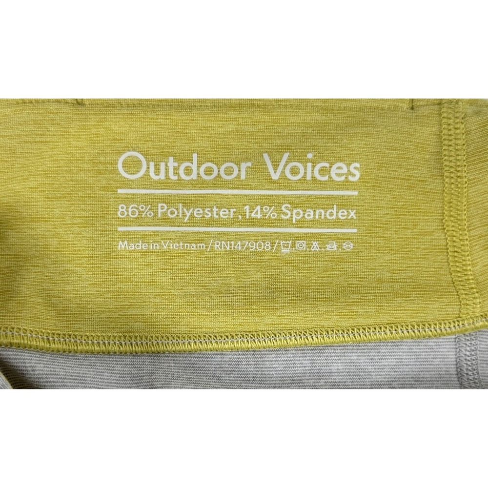 Outdoor Voices Leggings Womens Large Gray Yellow Blue Excellent Colorblock 7/8 - Picture 3 of 5